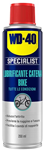Wd-40 Lubrificante Spray In Ptfe Per Catene Di Bici Per Varie Condizioni, Trasparente, 250 Ml