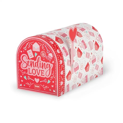 Legami Scatola Regalo Love Mailbox, Confezione Regalo Cassetta Postale In Carta Certificata Fsc, Tema Love Letters, Extra Large, 12.1 X 13.3 X 22.2 Cm