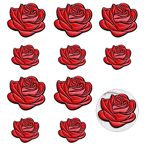 Nifocc - Toppe Ricamate Con Rose Grandi E Piccole, Da Applicare Con Ferro Da Stiro, Per Vestiti, Jeans, Giacche, Cappelli, Borse, Zaini, Scarpe, Decor