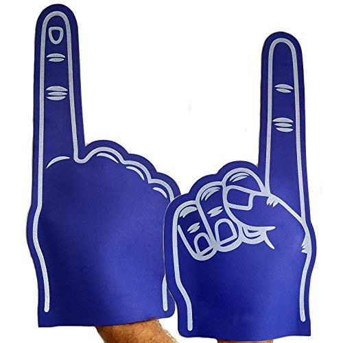 Fun Fan Line - Pack X3 Giant Eva Rubber Hands (22 X 47 Cm). Accessorio Ideale Per Feste, Eventi Sportivi O Celebrazioni. Disponibile In Vari Colori. (