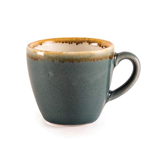 Olympia Kiln, Gp344, Ocean, Tazza Per Caffè Espresso, In Porcellana, Blu, Confezione Da 6