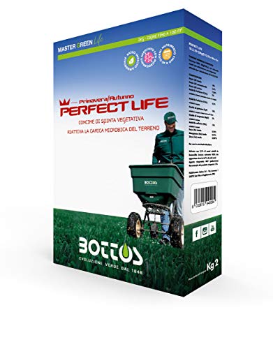 Bottos Perfect Life 2 Kg Concime Per Prato Spinta Vegetativa Tappeto Erboso Giardino