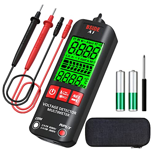Bside Multimetro Digitale A1 Display A 3 Risultati Smart Auto Range Voltmetro Ohm Hz Continuità V-Alert Tester Di Tensione A Filo In Tensione Con Cust