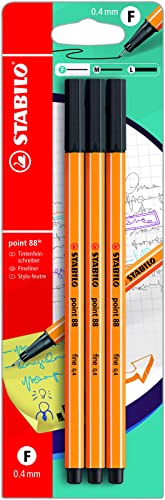 Fineliner - Stabilo Point 88 - Pack Da 3 - Nero