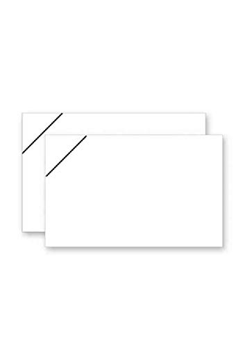 Confezione 100 Buste E Biglietti Bianchi Lutto Cm. 9X14