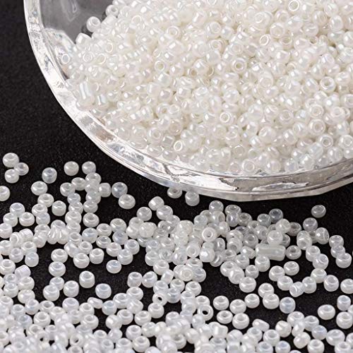 Set Di 1000 Perle Di Roccia Bianca, Diametro 2 Mm 12/0