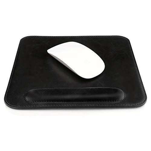Londo Tappetino Mouse In Pelle Con Poggiapolso, Tappetini Da Scrivania, Mousepad