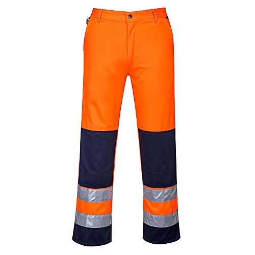 Portwest Tx71 Pantaloni Alta Visibilità, Seville, Arancione/Navy, S