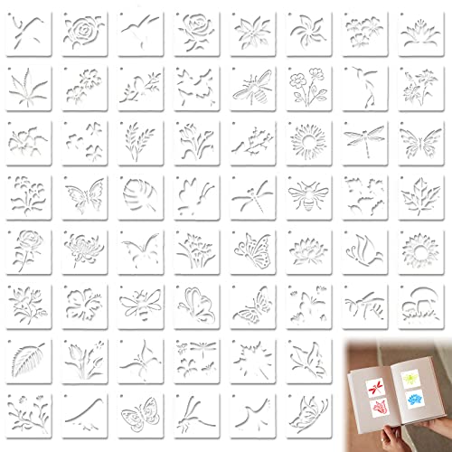 Stencil Muro Fiori Normografo Parete Da Pittura 60 Pezzi Stencil Per Pareti Bambini Plastica Stencil Parete Scritte Per Scrapbooking Disegno Graffiti
