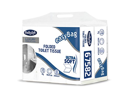 Carta Igienica Intercalata Bulky Soft 67582, 2 Veli, Easybag (Confezione Da 6000 Fogli)