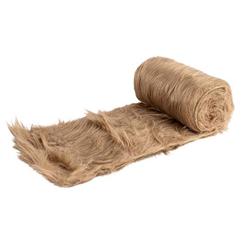 Ideen Mit Herz Nastro In Pelliccia Sintetica, Larghezza 12 Cm, Lunghezza 2 M, Ideale Per Artigianato, Cucito, Decorazione, Runner (Marrone Chiaro)