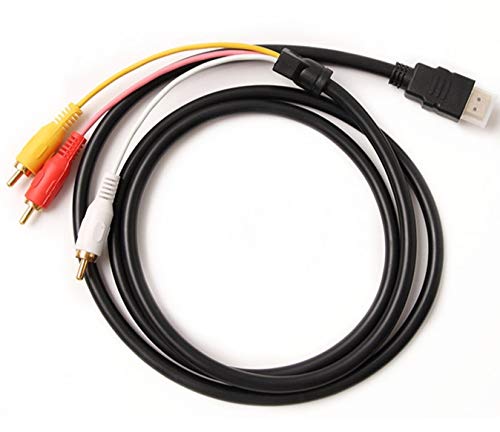 Cavo Hdmi A Rca, 1080P Hdmi Maschio A 3-Rca Audio Video Cavo Adattatore Convertitore Di Componenti Av Per Tv Hdtv Dvd - 1,5 M