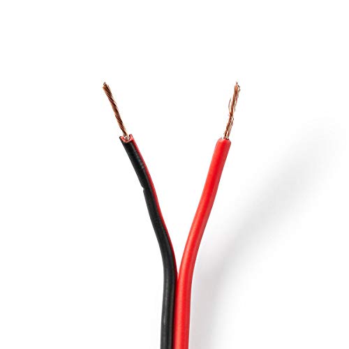 Nedis Cavo Per Altoparlante | 2X 0.75 Mm² | Cca | Tondo | Pvc | Confezionamento 100.0 M Rosso/Nero