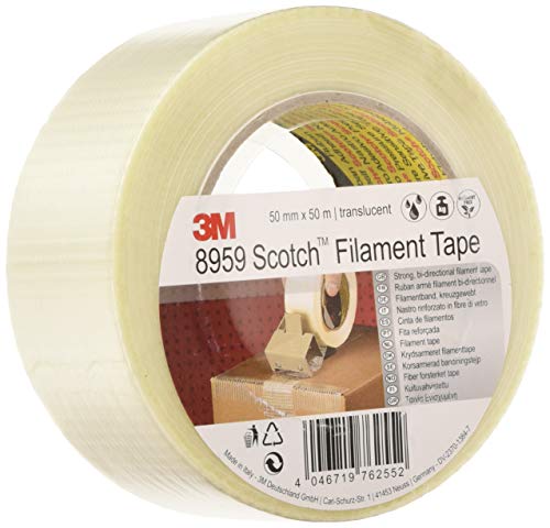 3M Nastro Tramato Rinforzato 8959, 50 Mm X 50 M, 1 Pezzo