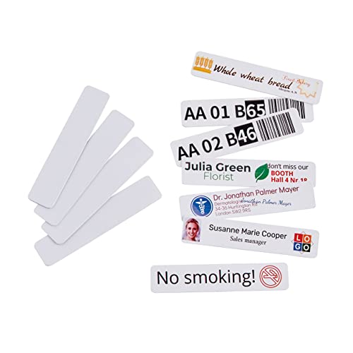 Colop E-Mark - Cartellini Autoadesivi In Plastica, 80 X 18 Mm, Per Stampare Con L'E-Mark, 1 Confezione Da 50 Pezzi