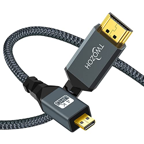 Twozoh Cavo Micro Hdmi A Hdmi 1M, Micro Hdmi Tipo D A Hdmi Tipo A Supporta 4K/60Hz 1080P 2.0A/B 2.0/1.4A