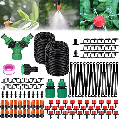 Amzeeniu Kit Irrigazione 149 Pcs Per Giardino,Sistema Irrigazione Del Giardino,Drip Irrigation Kit Di Microirrigazione Automatici Regolabili,Flower Be