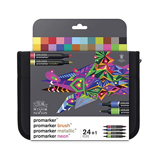 Winsor & Newton 24 Mixed Marker Astuccio
