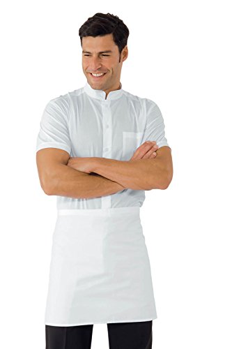 Isacco 086000 Vita Grembiule Senza Tasca, Taglia 70Cm X 46Cm, Bianco