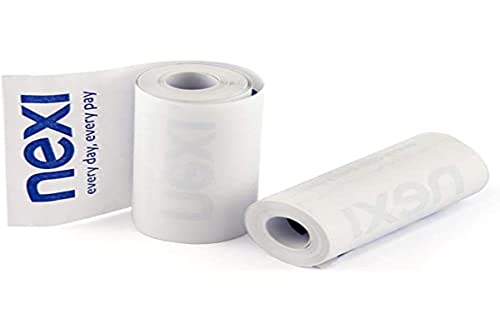 Nexi, 50 Rotoli Di Carta Termica Per Pos, Box Di Rotolini Carta Per Scontrini, 57Mm X 8Mt, Carta Termica 55Gr, Compatibile Con Nexi Smartpos