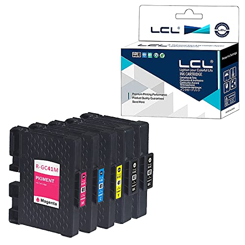 Lcl Gc-41 Gc41 Gc41K Gc41C Gc41M Gc41Y (5-Pack 2 Nero Ciano Magenta Giallo) Cartucce D'Inchiostro Compatibile Con Ricoh Aficio Sg 2100 2100N 2010L Afi