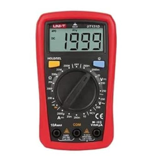 Uni-T Ut131D Serie Ut131 Multimetro Per Palmo, 200 V-250 V Ac, 2000 Μa-10 A, Rosso/Grigio