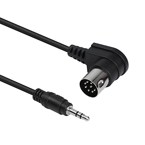 Qianrenon 3,5Mm A 8 Pin Din 90° Angolo Cavo Adattatore Trs 1/8 Maschio Spina A 8Pin Din Stereo Cavo Convertitore 8Pin Din Midi Cavo, Per Il Suono Di S