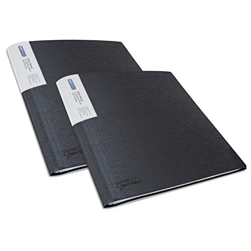 Rapesco 1645 Germ-Savvy Antibatterico A4 Portalistino, 100 Buste, Nero, 2 Portalistini