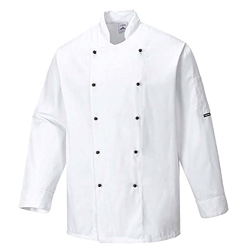 Portwest C834Whrxl Giacca Da Chef Somerset, Bianco, Xl