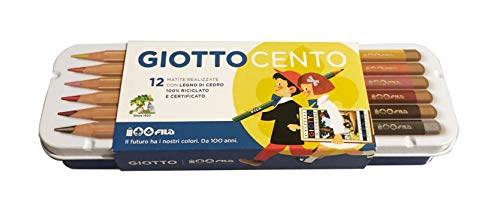 Giotto Cento Pastelli In Legno Edizione Limitata 100 Anni Fila, 12 Unità, Confezione Da 1