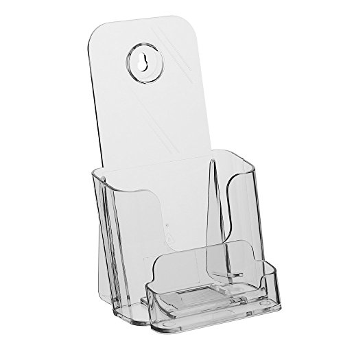 Espositore Per Brochure Din Lungo (99 X 210 Mm), Espositore Per Volantini Con Scomparto Per Biglietti Da Visita, Porta Biglietti Da Visita, Supporto P