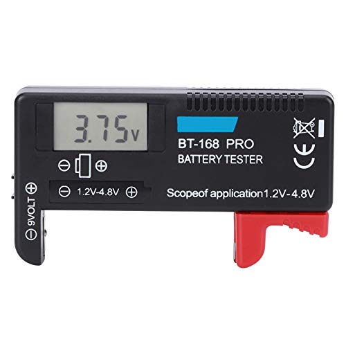 Battery Tester, Bt 168 Pro Digital Lcd Battery Tester 1.2 V 4.8 V Battery Checker For Small Batteries Pila A Bottone