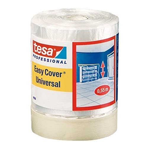 Tesa 04368-00011-01 - Telo Crespo Per Mascheratura Della Gamma"Easy Cover", Con Rivestimento In Pellicola, 33 M X 1800 Mm