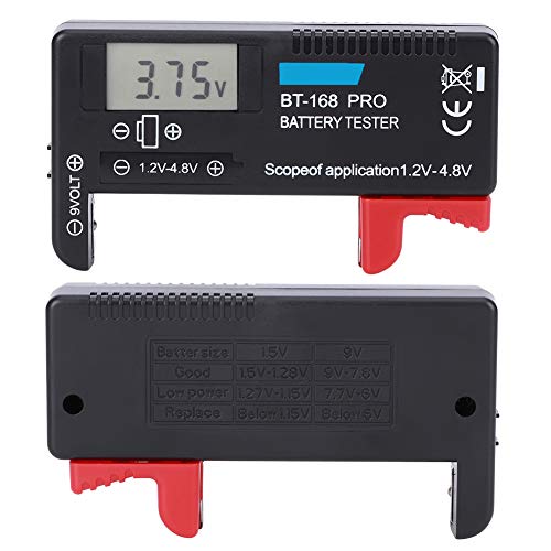 Battery Tester Bt‑168Pro Digital Lcd Tester Pile 1.2 V ‑ 4.8 V Tester Per Batteria Pila A Bottone Aaa Aa C D 9V