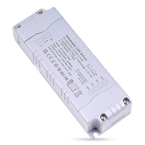 Reylax Trasformatore Led 24V 60W Dimmerabile, Triac & 0-10V&1-10V & Pwm & Resistenza Da 100K, Alimentatore 24V 2.5A Di Tensione Costante, Driver Led A