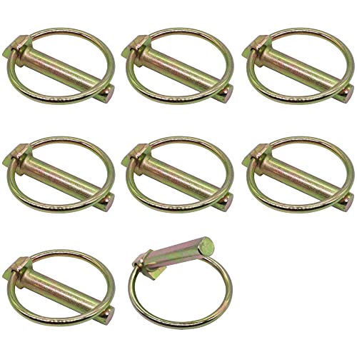 Skir'Co (8 Pezzi) Spine A Scatto In Acciaio Zincato 8 Mm, Spine A Scatto Con Bloccaggio, Din 11023, Perno In Metallo Con Anello