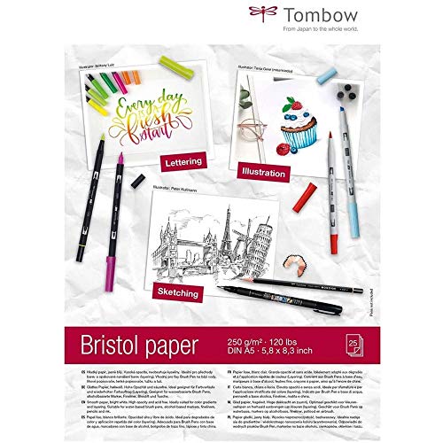 Tombow Bristol - Blocco Da Disegno, Formato A5, 250 G/M2