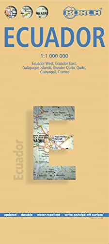 Ecuador. Map. 1:1 000 000: Einzelkarten: Ecuador Oeste 1:1 000 000, Ecuador Este 1:2 000 000, Islas Galápagos 1:1 300 000, Gran Quito 1:100 000, Quito