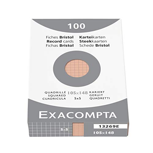 Exacompta 13269B Cartoncini Bristol, 10X14 Cm, Arancio