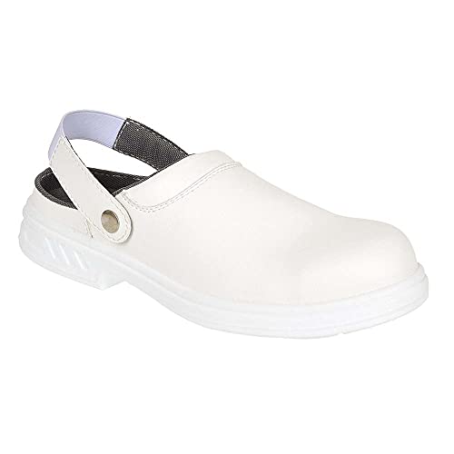 Portwest Fw82 Sandalo Di Sicurezza Sb Ae Wru Scarpe Da Lavoro, Unisex - Adulto, Src, Bianco (Bianco Whr), 45 Eu (10.5 Uk)