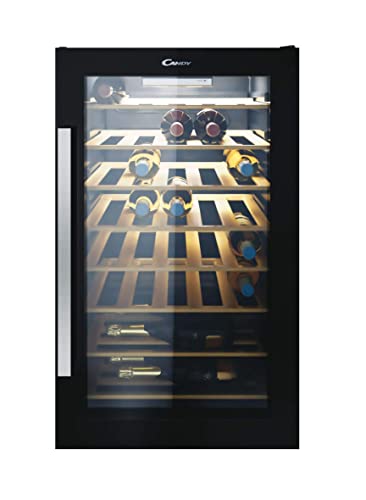 Candy Cwc 154 Eel/N - Cave A Vin De Service Wifi - 41 Bouteilles 121L - 49 Cm X 84,5 Cm - Noir & Inox