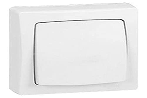 Legrand 086006 Pulsante 6A Equipaggiamento Protettivo Completo, Bianco