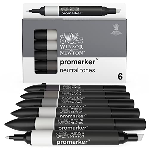 Winsor & Newton Promarker - 6 Pennarelli Toni Neutri
