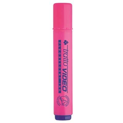 Evidenziatore Tratto Video Rosa In Box 12Pz