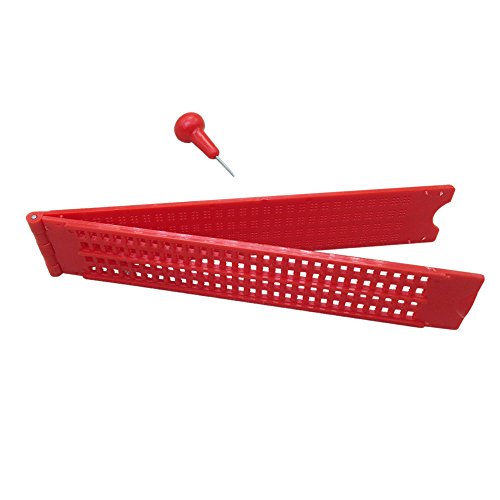 Tavoletta Braille In Plastica (4 Righe X 28 Caselle)-Rosso