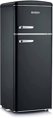 Rkg 8932 Retrò - Frigorifero Doppia Porta, 208 Litri, Classe A++, Statico, Colore Nero