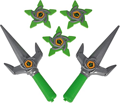 Simba 108042239 - Coltello Next Ninja Da Assemblare Con Tre Stelle Di Lancio, 2 Coltelli Con Funzione Mech E Da Incastrare, 3 Stelle Di Lancio, A Part