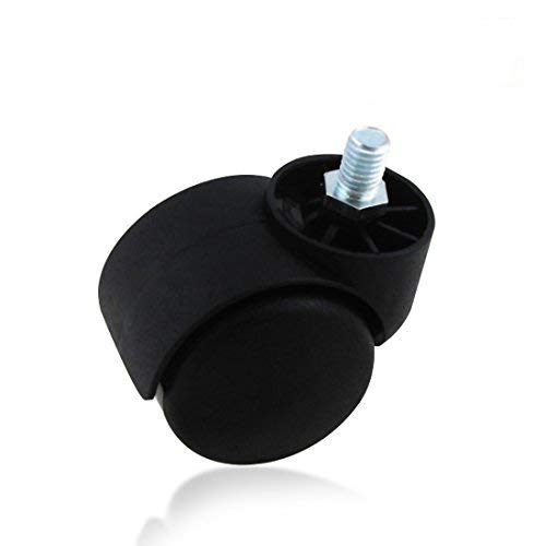 Ruote Girevoli Per Sedie Da Ufficio In Gomma Da 5,1 Cm, Colore Nero, Adatte A Viti Metriche M10 X 12 Mm, Sedie Standard Cinesi