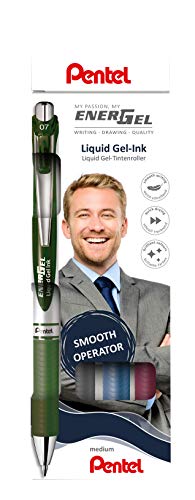 Pentel Bl77-4Col2 Energel - Penna A Sfera Con Meccanismo A Pressione, Diametro Sfera 0,7 Mm = Spessore Tratto 0,35 Mm, Ricaricabile, Set Da 4 Pezzi, C