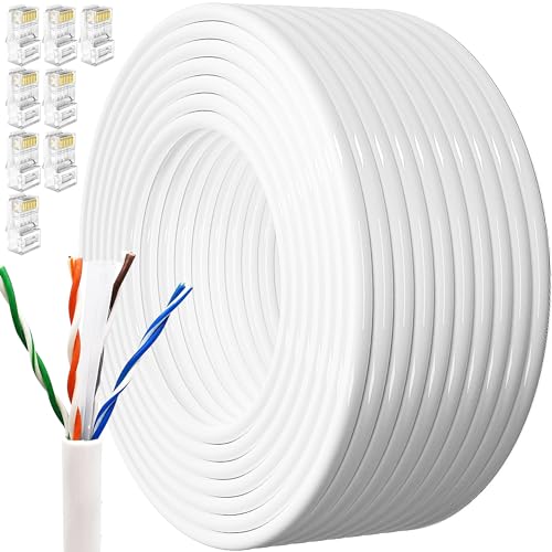 Cavo Ethernet 40 Metri, Cat 6 Bobina Cavo Lan Cat 6 Non Schermata Cavo Di Rete 40M Molto Lungo Filo Ethernet Utp(Unshielded Twisted Paired) Awg23 Cavo